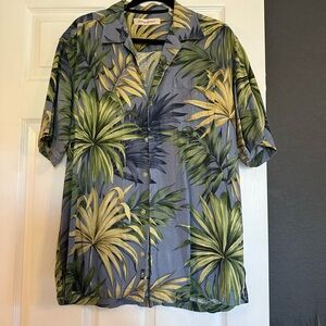 Tropical Leaf Print Button-Up Shirt Tommy Bahama